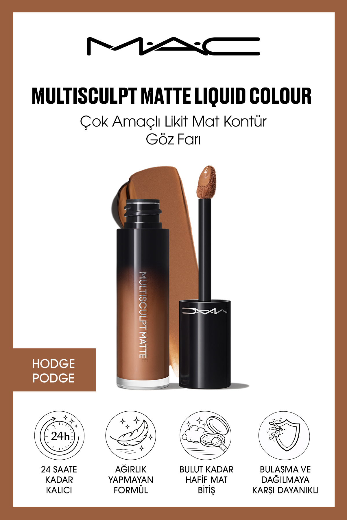M.A.C MULTISCULPT MATTE LIQUID COLOUR Çok Amaçlı Likit Mat Kontür ve Göz Farı - Hodge Podge — رنگارنگ 142114