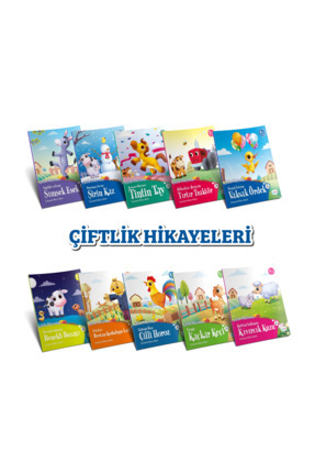 Mavi Uçurtma Yayınları 3-6 Yaş Çocuklar için Çiftlik Hikayeleri Okul Öncesi K...