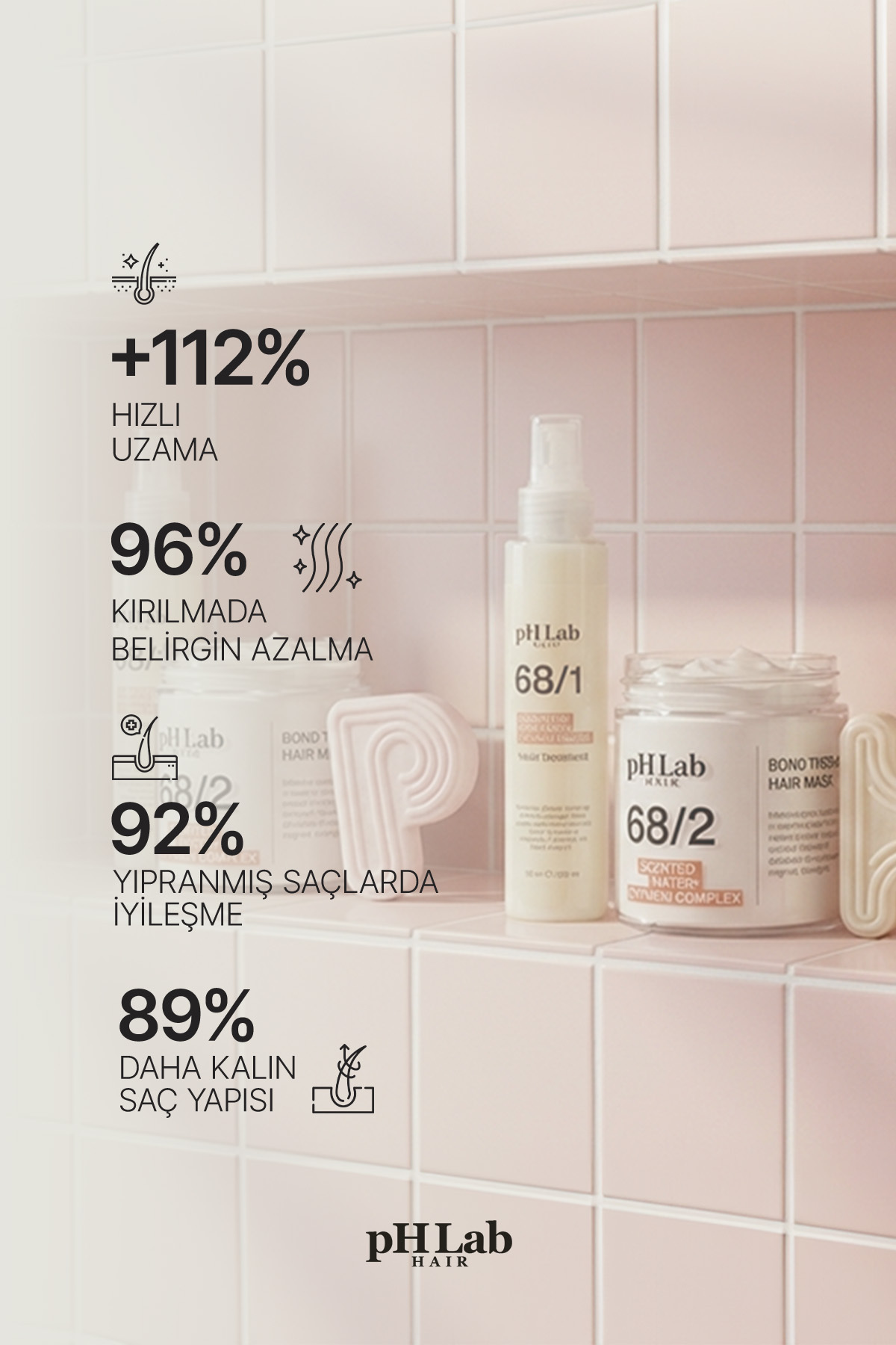 PhLab Hair Bond Therapy Komple Bakım Seti, Fermente Pirinç Suyu & Protein Complex — PHBTS-01 — تصویر 3 از 5