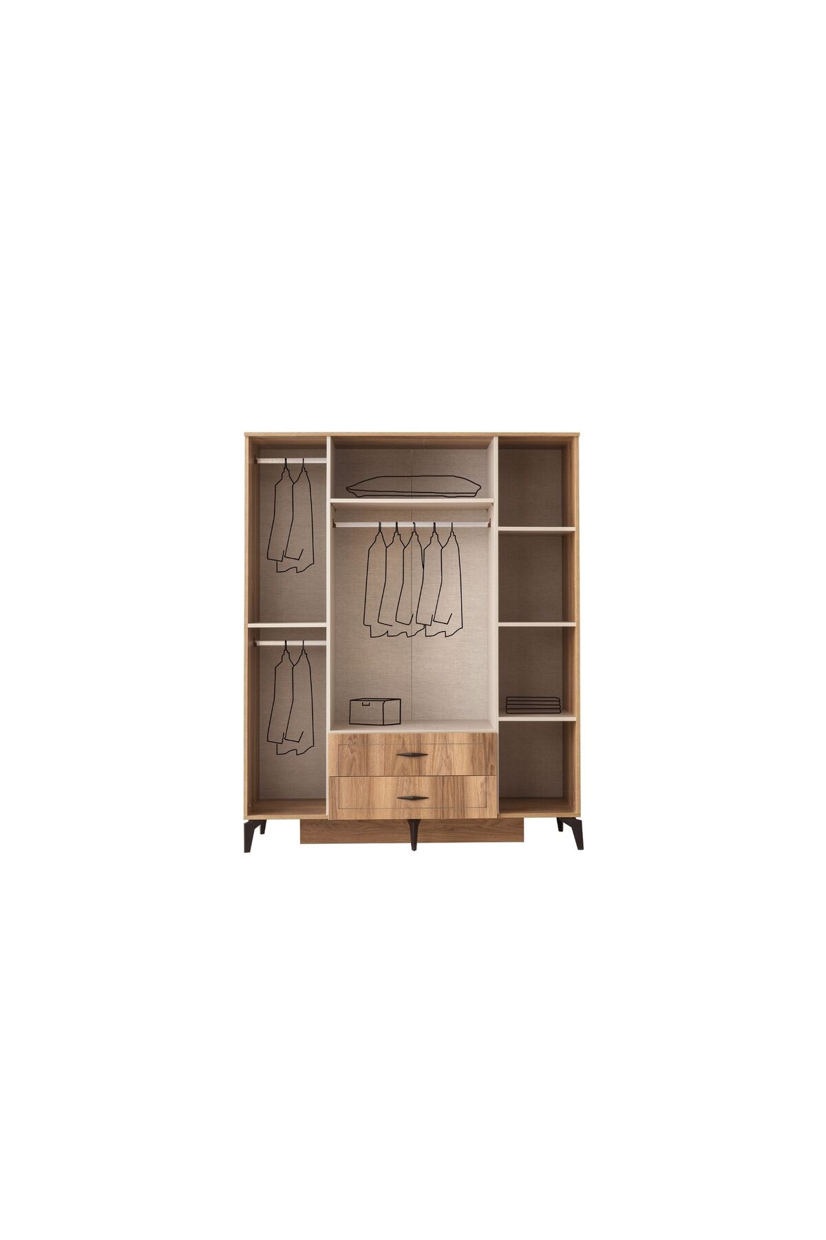 Doressa Home Hanz 4 Kapılı Gardırop fotoğrafı 3 (önizleme)