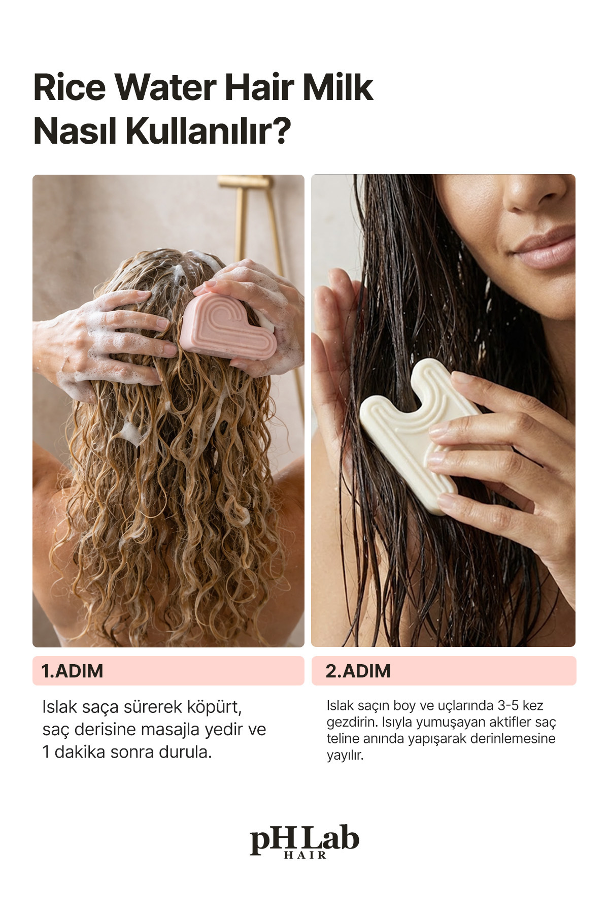 PhLab Hair P+H Seti, Fermente Pirinç Suyu & Protein Complex Katı Şampuan & Kondisyoner Set — PHPHS-01 — تصویر 6 از 7