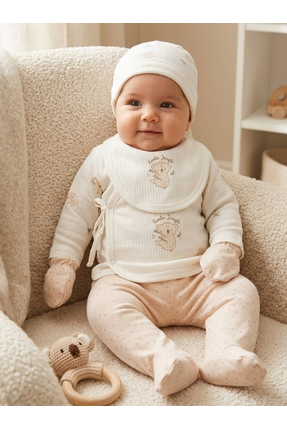 Albimini Yenidoğan Set Hastane Çıkışı 5li Koala Desenli Pudra