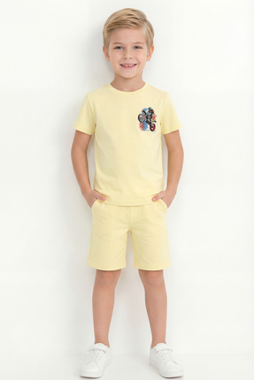 par lingerie pl Erkek Çocuk Baskılı Şortlu Takım B4