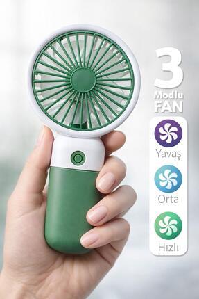 Telvesse Standlı 3 MOD Şarjlı El Fanı 3 Kademe Seyahat Masaüstü Vantilatör Ta...