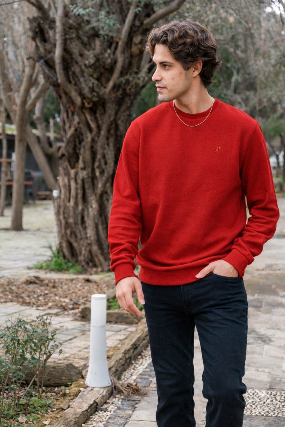 Hersley New Season Brioche Knit Fabric Sweatshirt