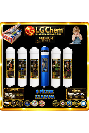 ligth gastro LG Chem 6 FİLTRELİ 12 AŞAMALI SU ARITMA CİHAZLARI İÇİN PREMIUM S...