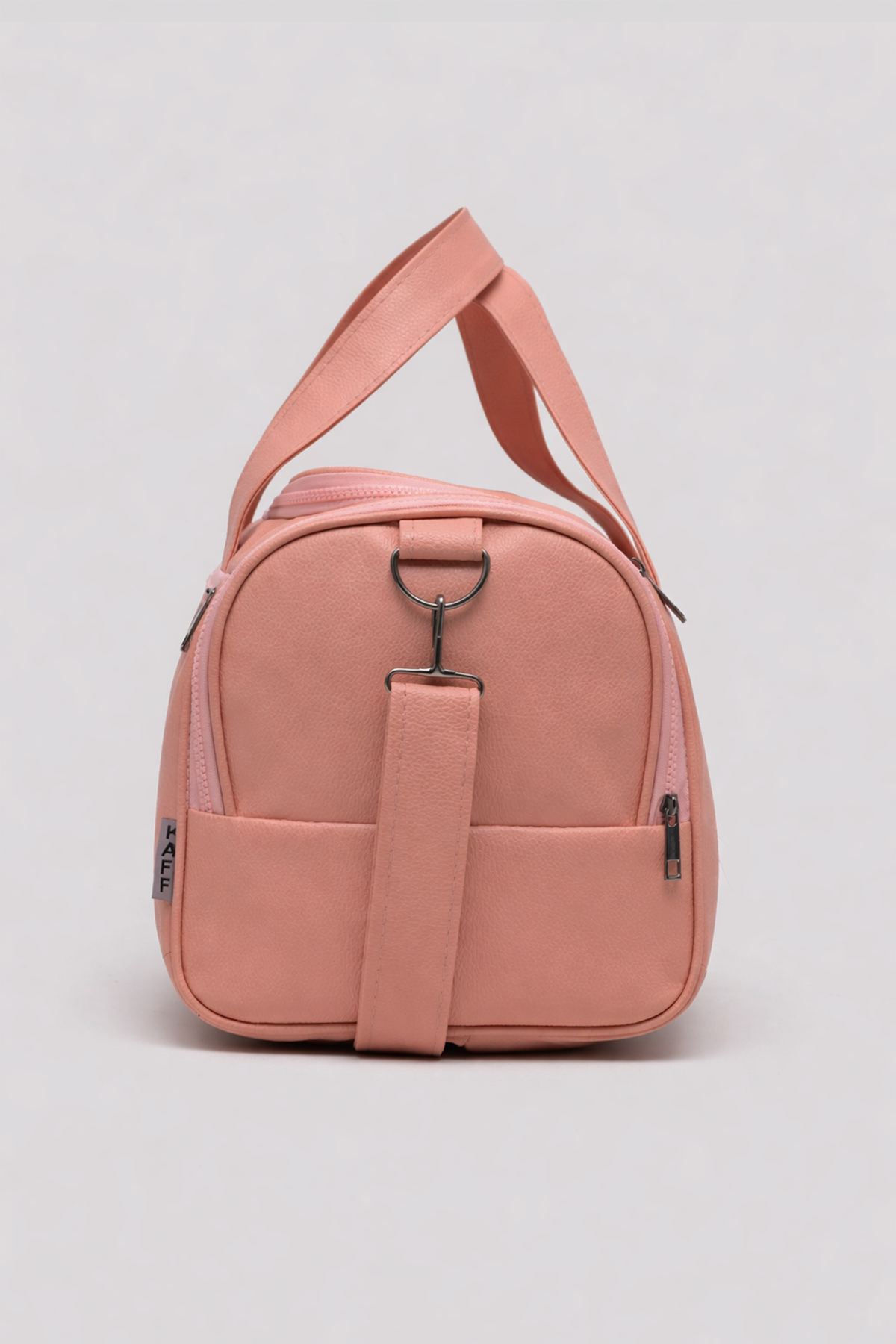 KAFF  Pudra Suni Deri Yan Ayakkabı Bölmeli Unisex Geniş Hacimli Seyahat Spor Fitness Spor Çantası - 00124 - Görsel 6
