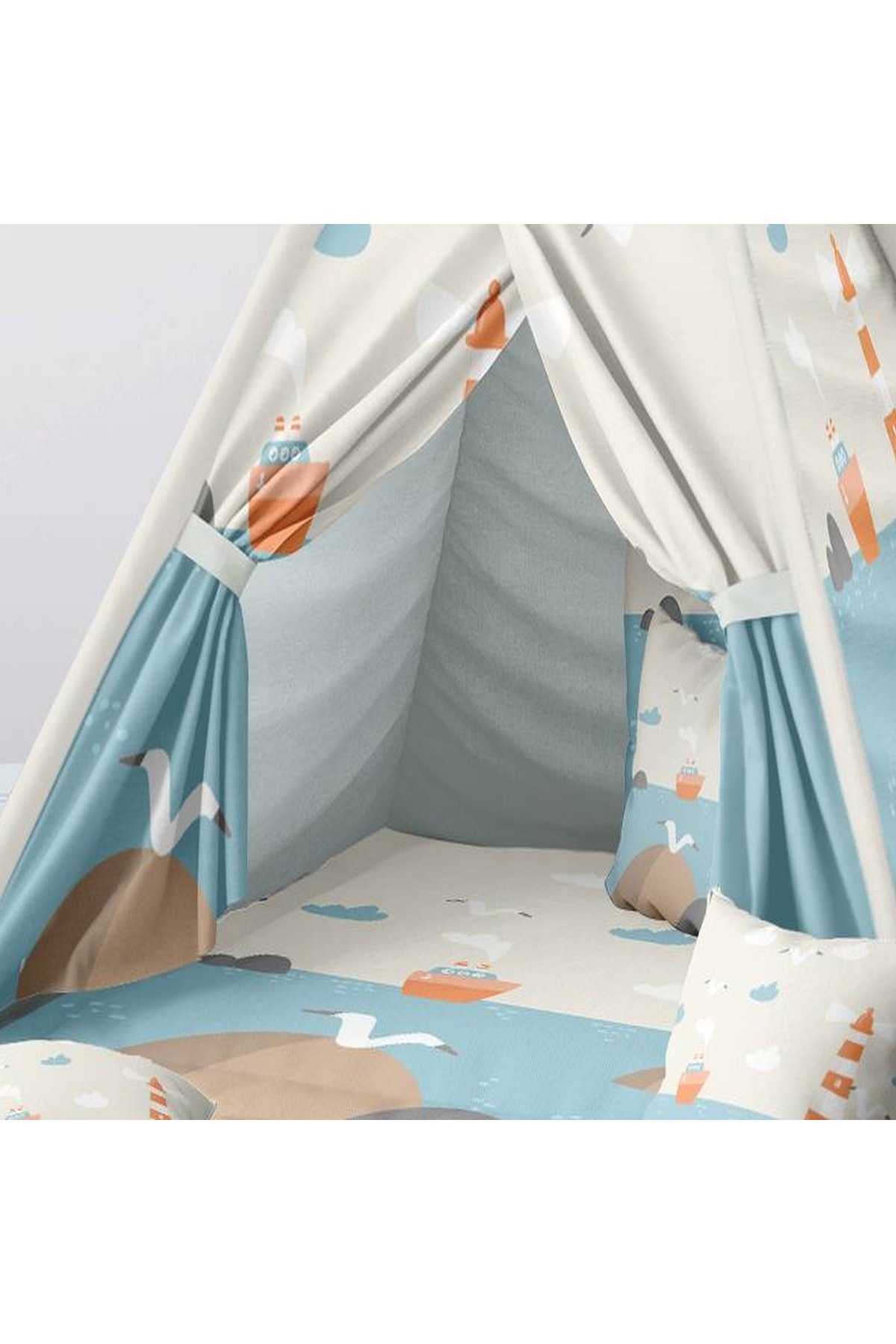 instababyrooms Çocuk Oyun Çadırı Denizcilik / Deniz kenarı Dijital Baskılı fotoğrafı 3 (önizleme)