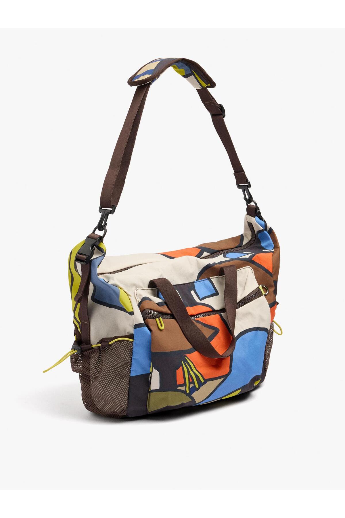 Parfois  Desenli Teknik Kumaş Spor Çantası ve Seyahat Çantası