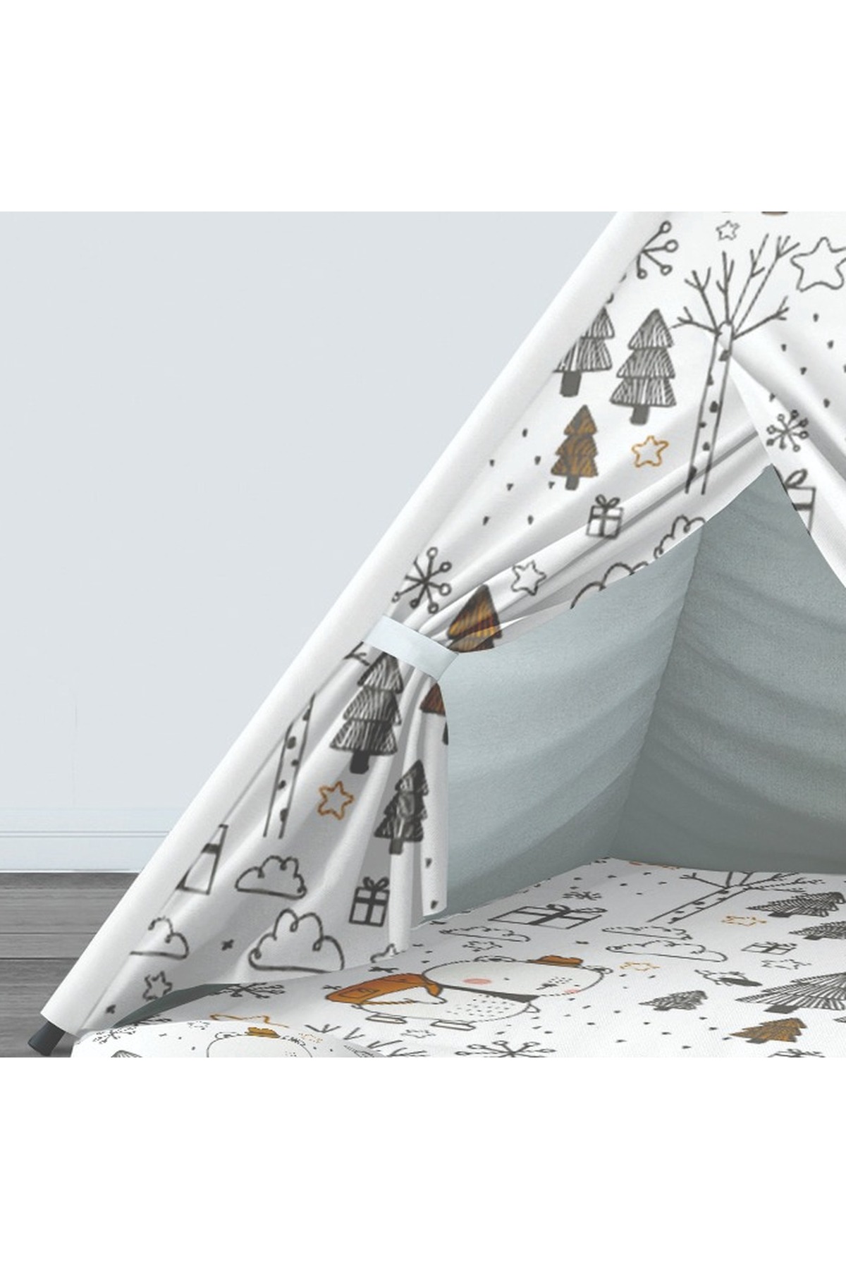 instababyrooms Çocuk Oyun Çadırı Orman Hayvanları Dijital Baskılı fotoğrafı 2 (önizleme)