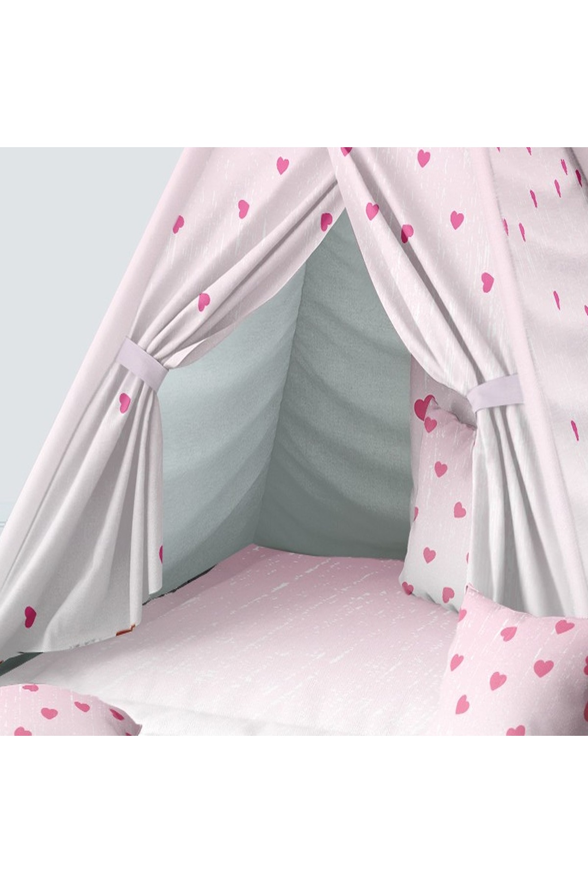 instababyrooms Çocuk Oyun Çadırı Kalpler Dijital Baskılı fotoğrafı 3 (önizleme)