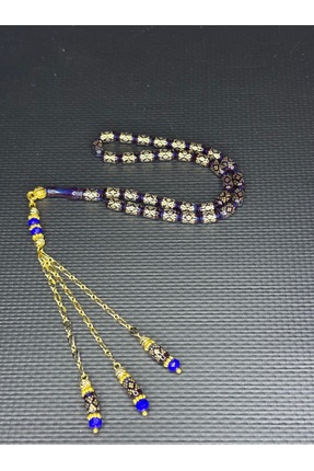 EnazStore Altın Kaplama Pirinç İşlemeli Özel işçilikli Bilek Boy Mavi Renk At...