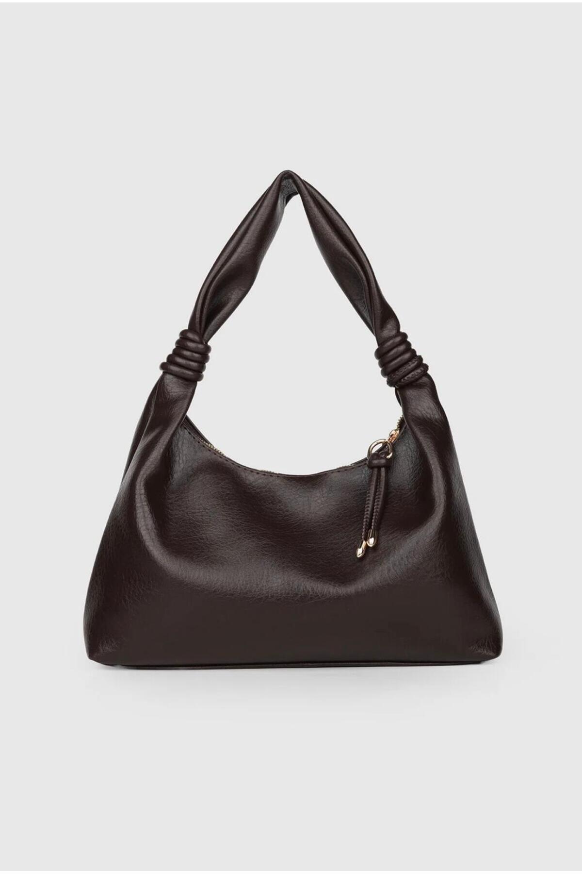 Women's Hot Coffee Knot Handle Shoulder and Handbag Casual Stylish Medium