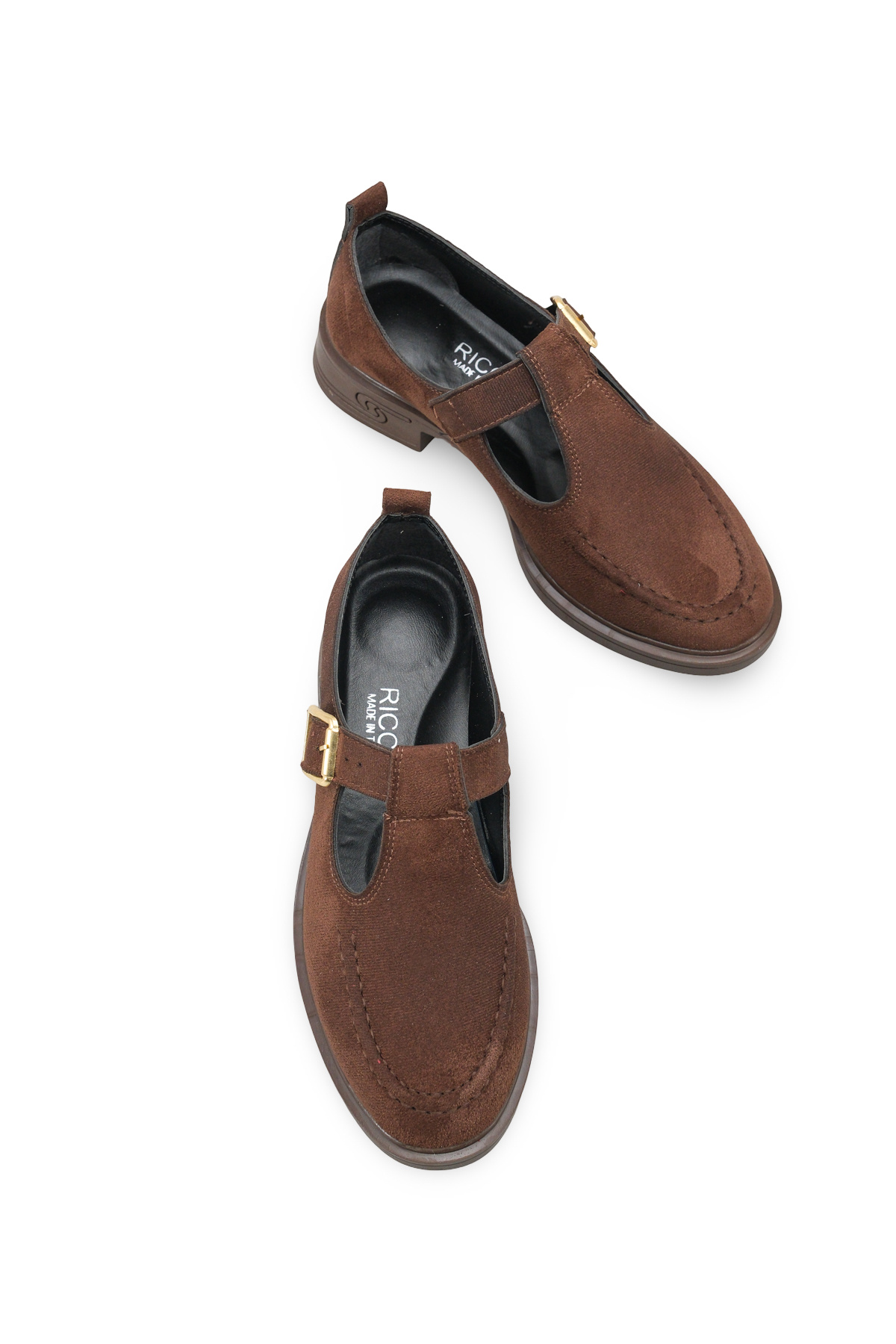 Riccon Kadın Loafer 0012350 Kahverengi Süet görsel 3