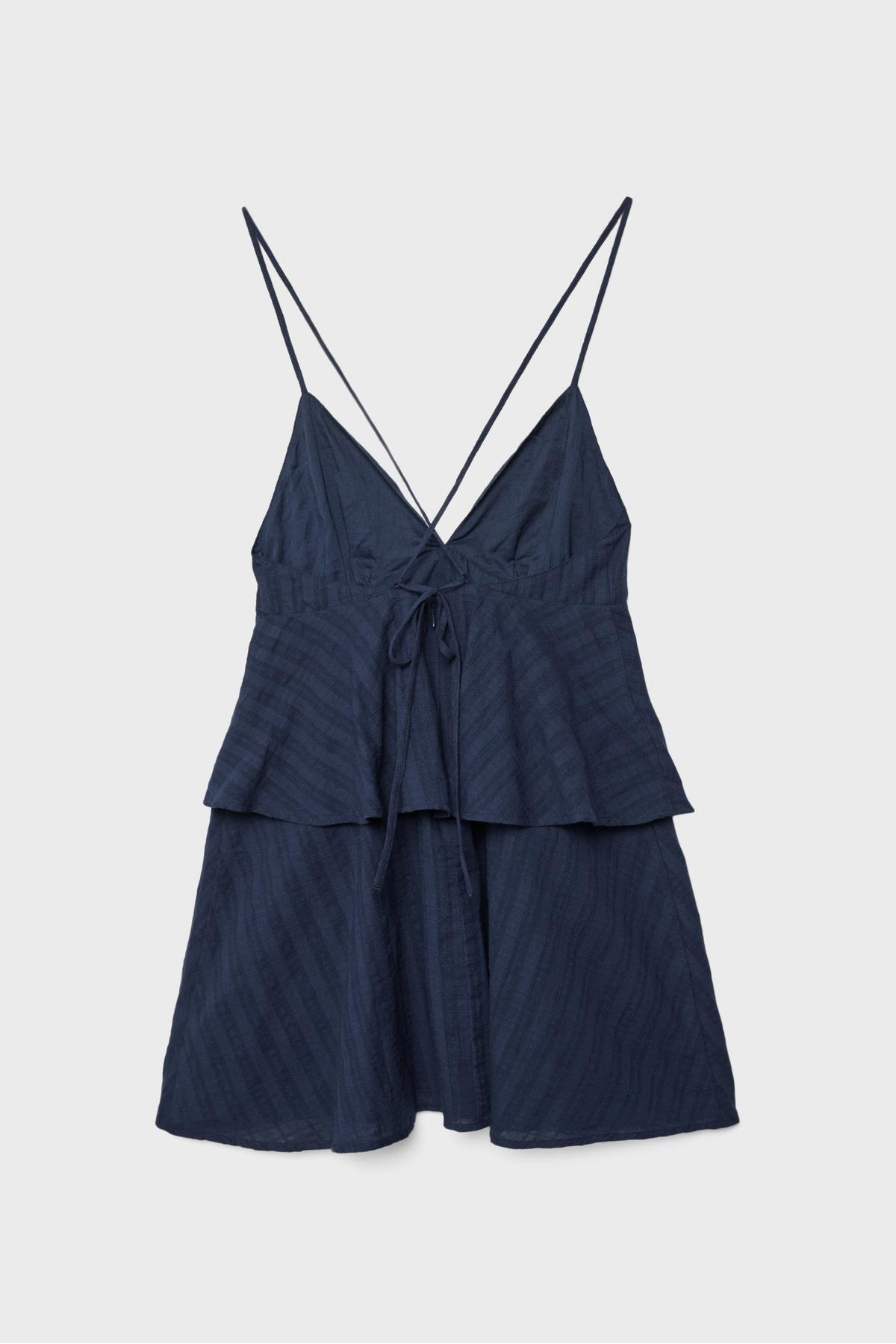 Stradivarius  Askılı fırfırlı kısa elbise - Görsel 7