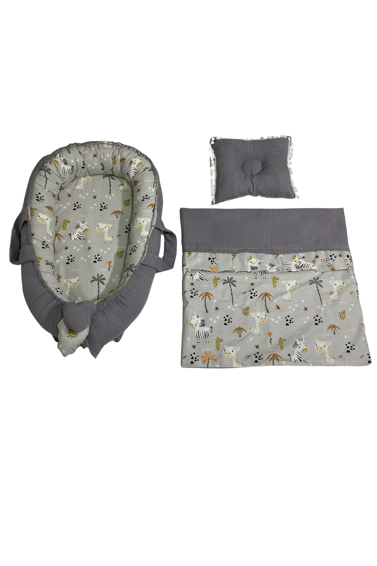 Happy Baby Dikiş Atölyesi 13’lü Babynest Anne Yanı Puset Örtüsü Alt Açma Emzirme Yastığı Ana Kucağı Bebek Arabası Minderi fotoğrafı 2 (önizleme)