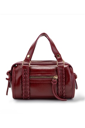 JARDEE Jove Kadın Bordo Gold Detaylı El, Omuz Ve Çapraz Çanta
