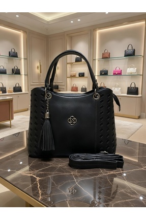 Nakişce Hasır Desenli Omuz Ve Kol Çantasi Çok Bölmeli Ve Astarlı Ayarlanabili...