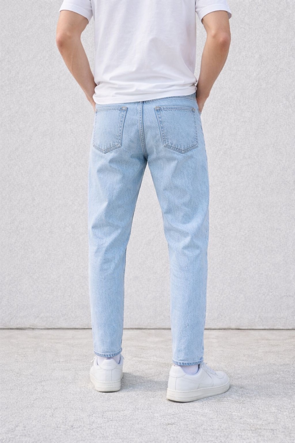 oraystore  Erkek Rahat Kalıp Jean Pantolon Günlük Modern Kesim Denim Kot Pantolon - Görsel 6