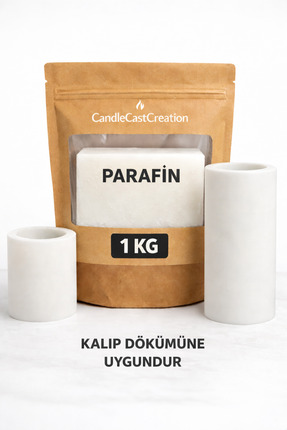 CandleCastCreation Yerli Üretim Hazır Parafin Mum Yapım Malzemesi 1 KG Siliko...