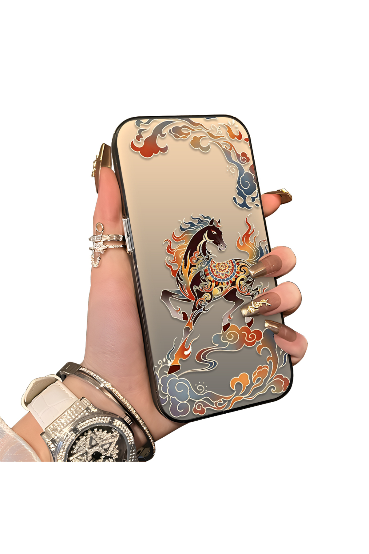 Hard Acrylic Rear Silicone Edge Lens Protection Case Compatible with Samsung Galaxy S20 FE 4G/5G