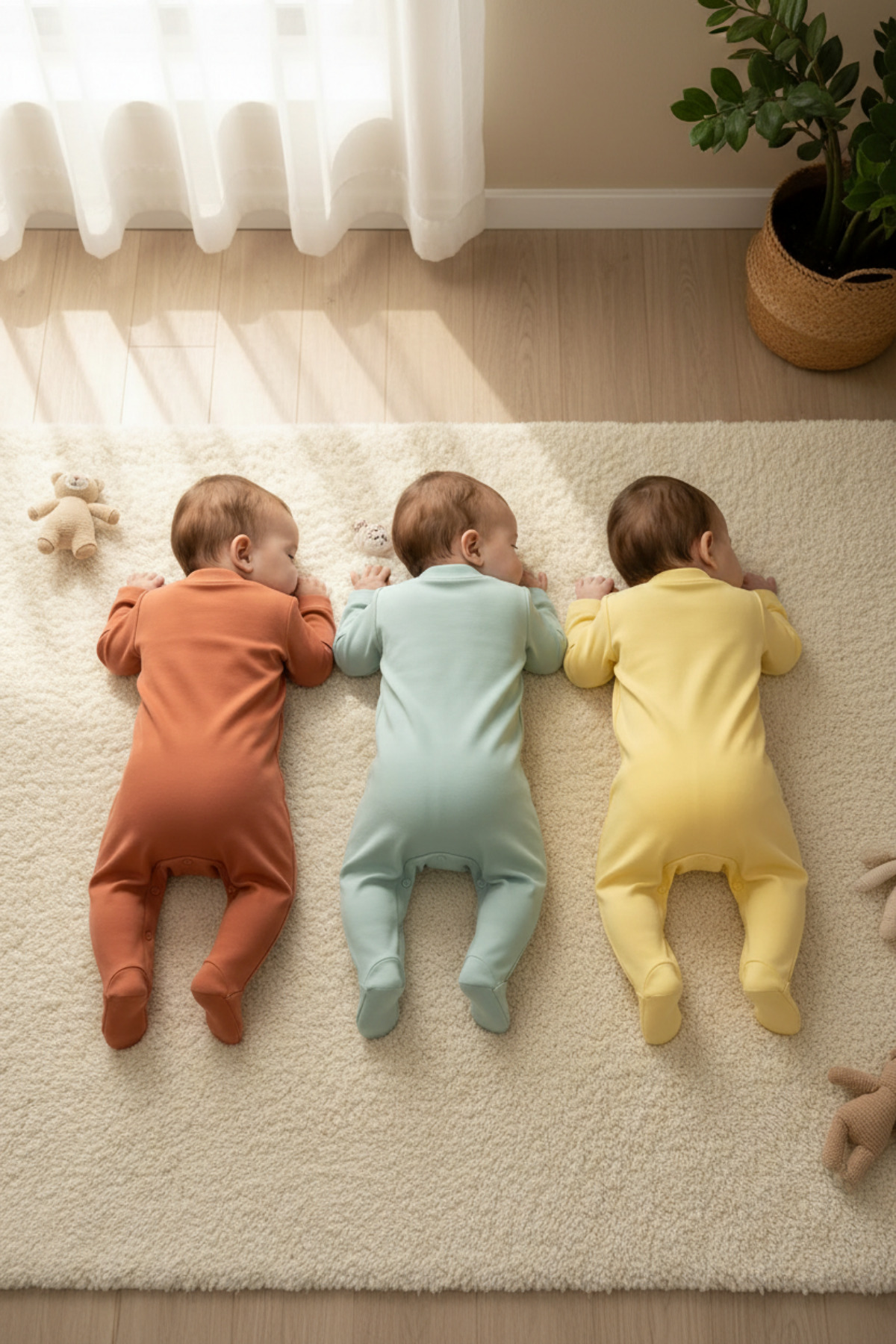 thechild baby collection 3’lü Yenidoğan Tulum Seti | Uzun Kollu, Patikli, Çıtçıtlı, %100 Pamuk Hastane Çıkışı – Hipoalerjenik fotoğrafı 4 (önizleme)