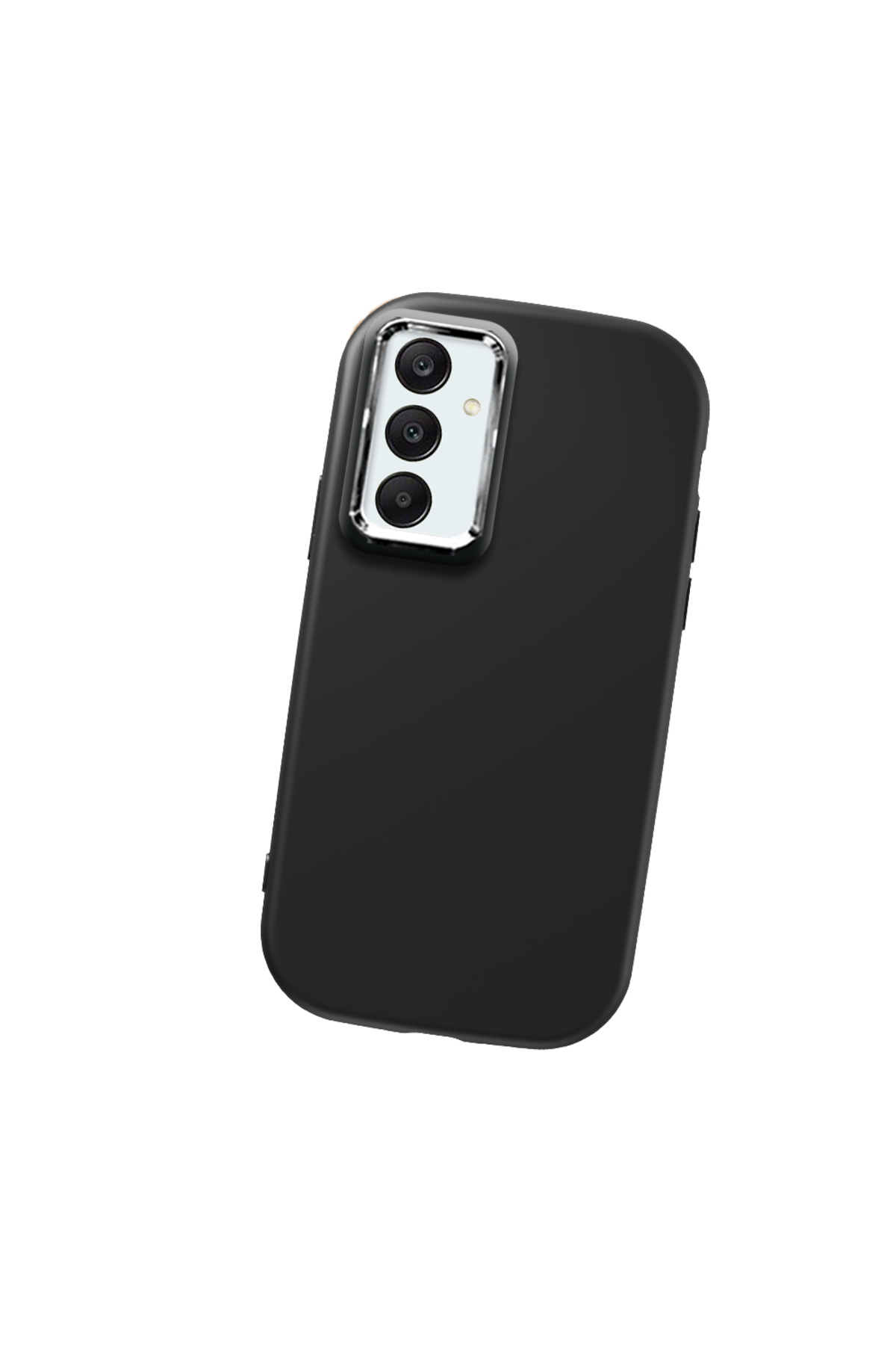 Samsung Galaxy A25 Compatible Black Soft Silicone Phone Case with Camera Protection