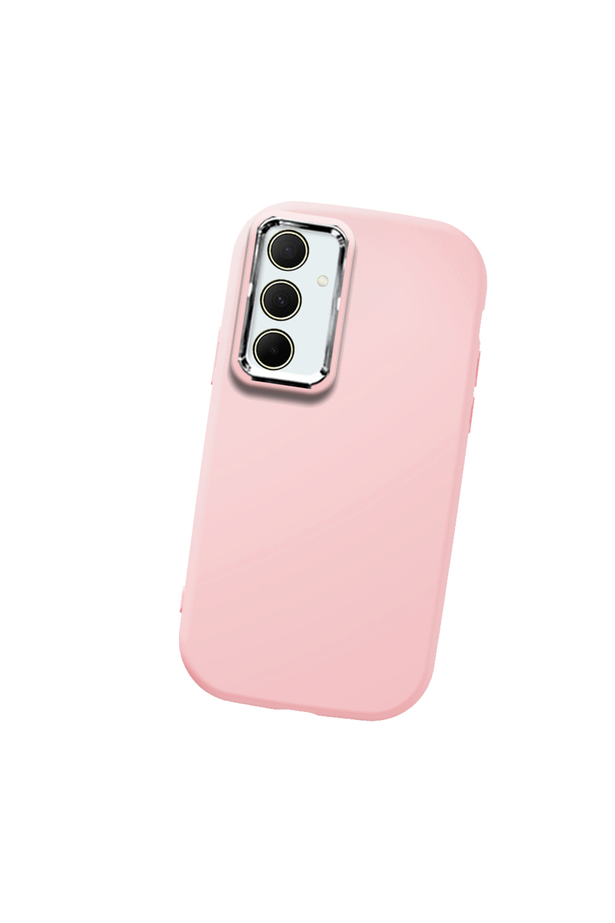 Pink Soft Silicone Phone Case with Camera Protection for Samsung Galaxy A35