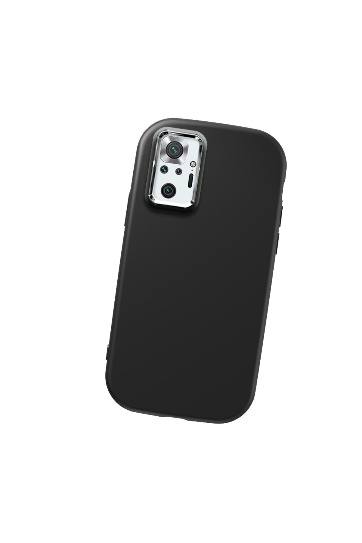 Redmi Note 10 Pro Compatible Black Soft Silicone Phone Case with Camera Protection