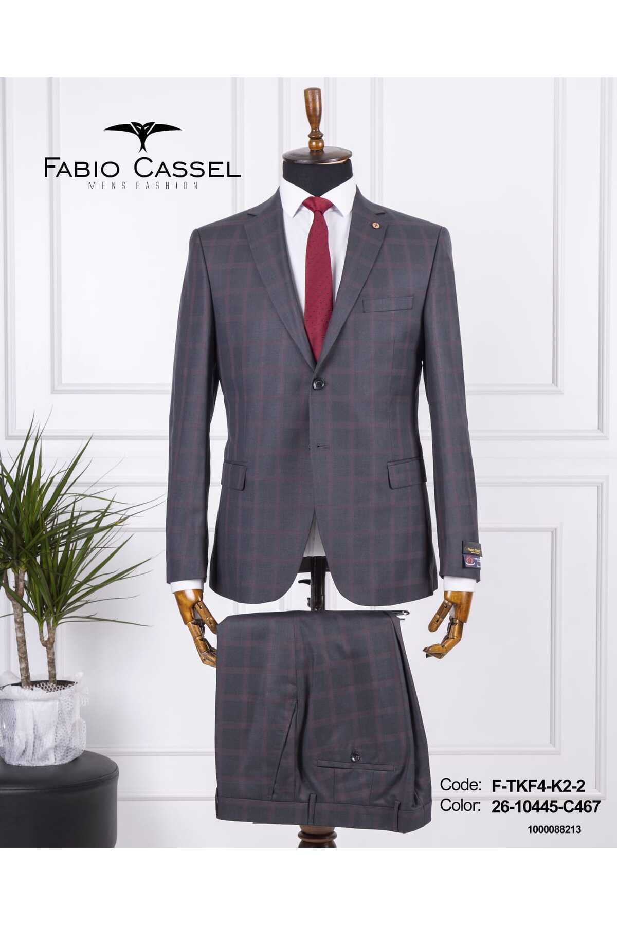 FABIO CASSEL  Klasik Kesim Erkek Takım Elbise Premium Şıklık - Görsel 5