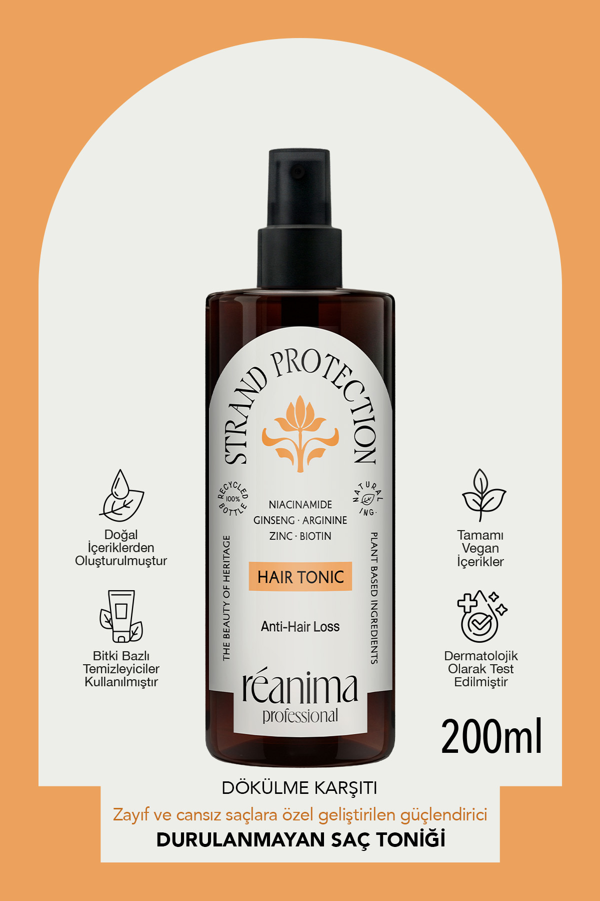 Strand Protection Güçlendirici Şampuan Esneklik Kazandıran Saç Kremi Dökülme Karşıtı Tonik Üçlü Set — STR-PRT-SET — تصویر 7 از 8