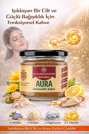 AS Kurukahvecisi Naturas Aura 120 g (Hindiba, Kolajen, C Vitamini, Magnezyum)