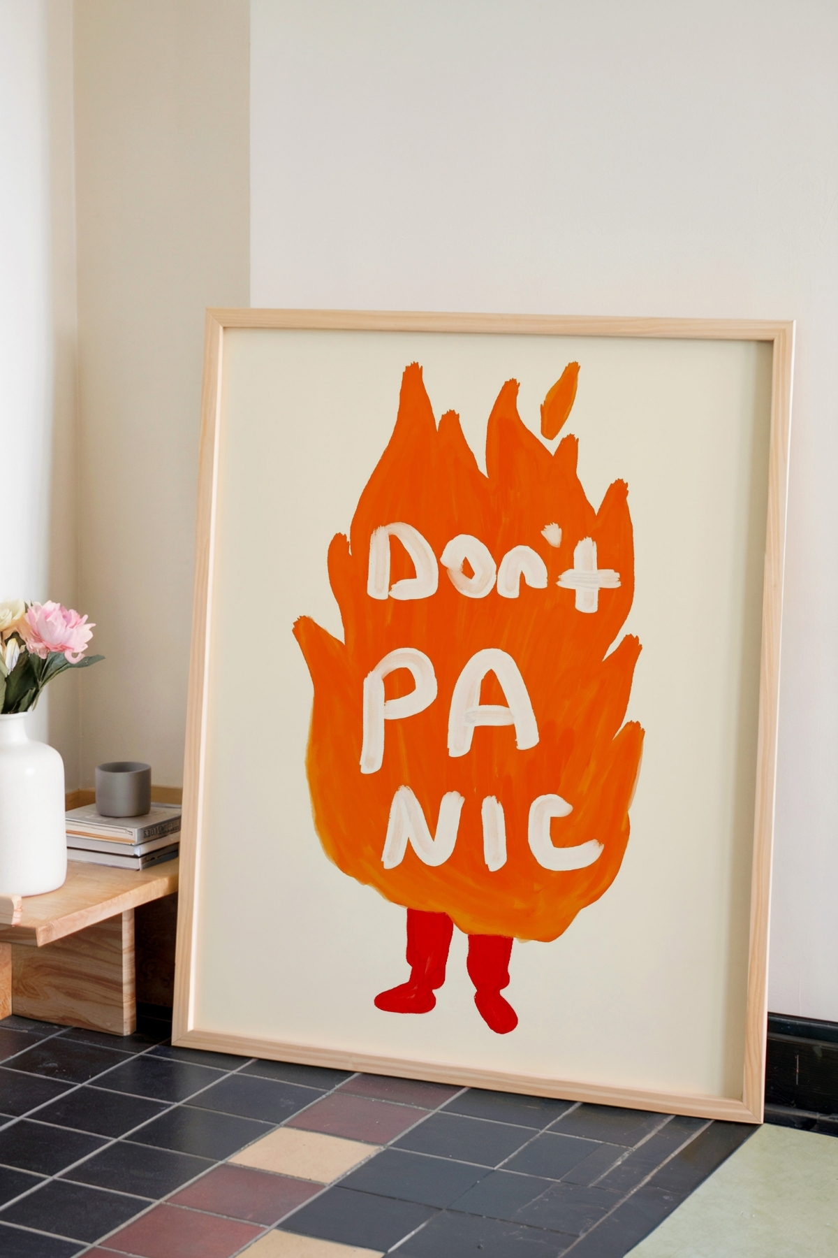 Don’t Panic Yazılı Modern Poster Tablo Motivasyon Duvar Dekoru