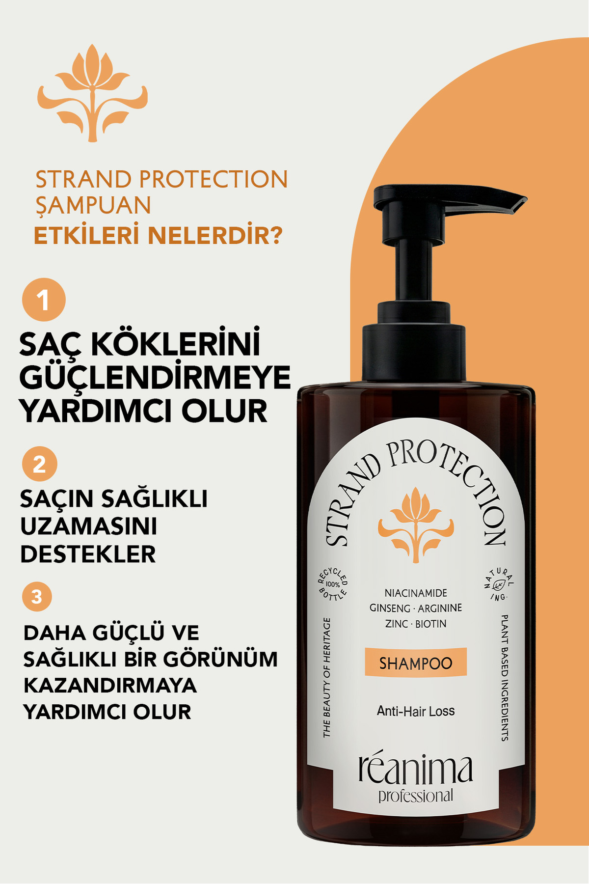 Strand Protection Güçlendirici Şampuan Esneklik Kazandıran Saç Kremi Dökülme Karşıtı Tonik Üçlü Set — STR-PRT-SET — تصویر 4 از 8