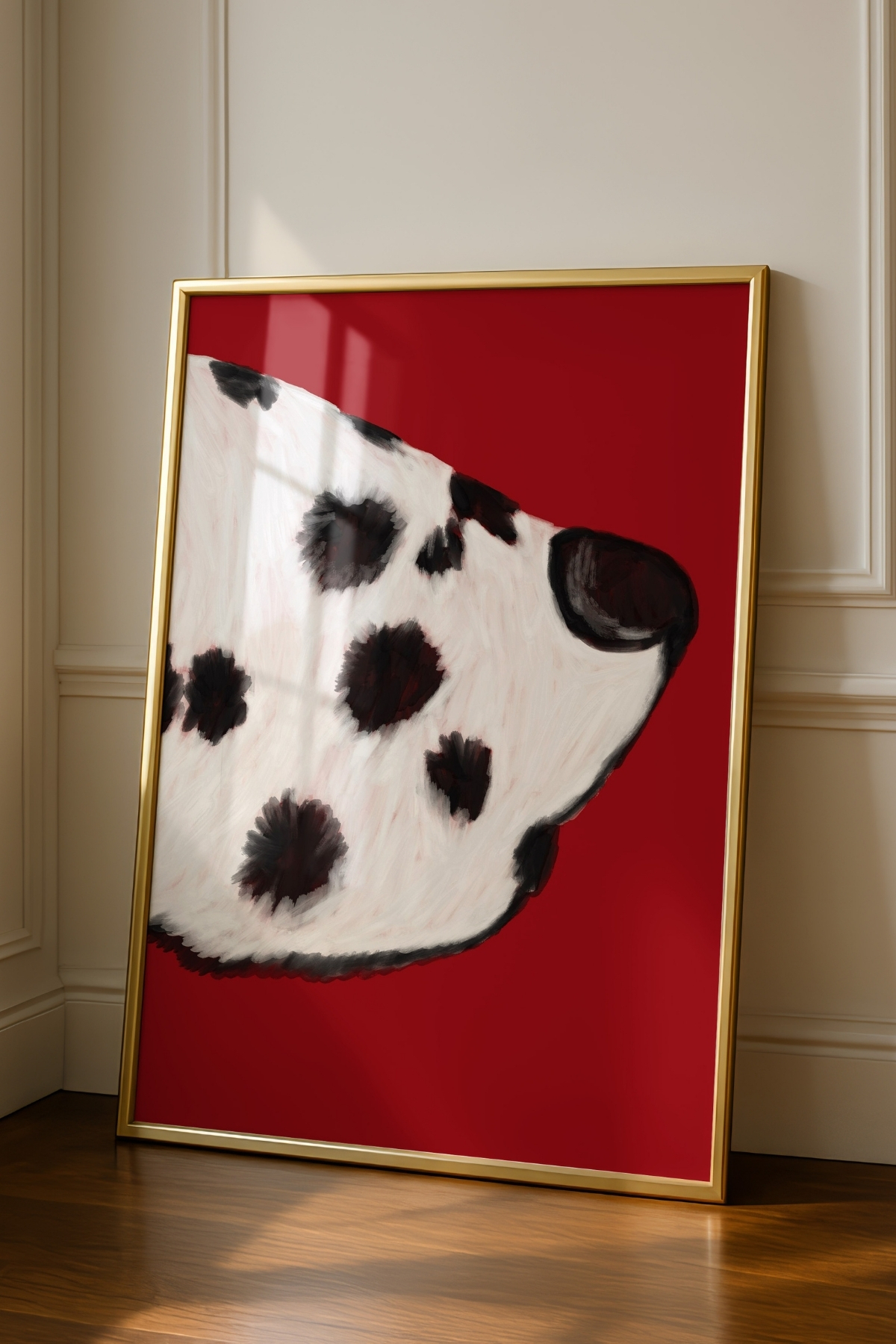 Dalmaçyalı Köpek Tablo Modern Poster Hayvan Duvar Dekoru Çerçevesiz