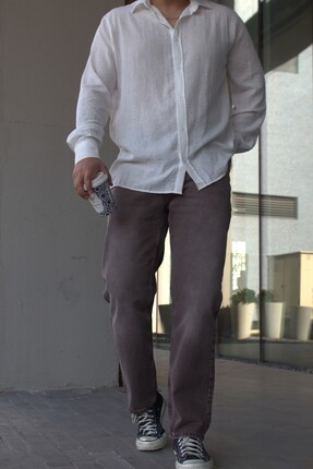 LUSA Vintage Erkek Kahve Baggy Pantolon