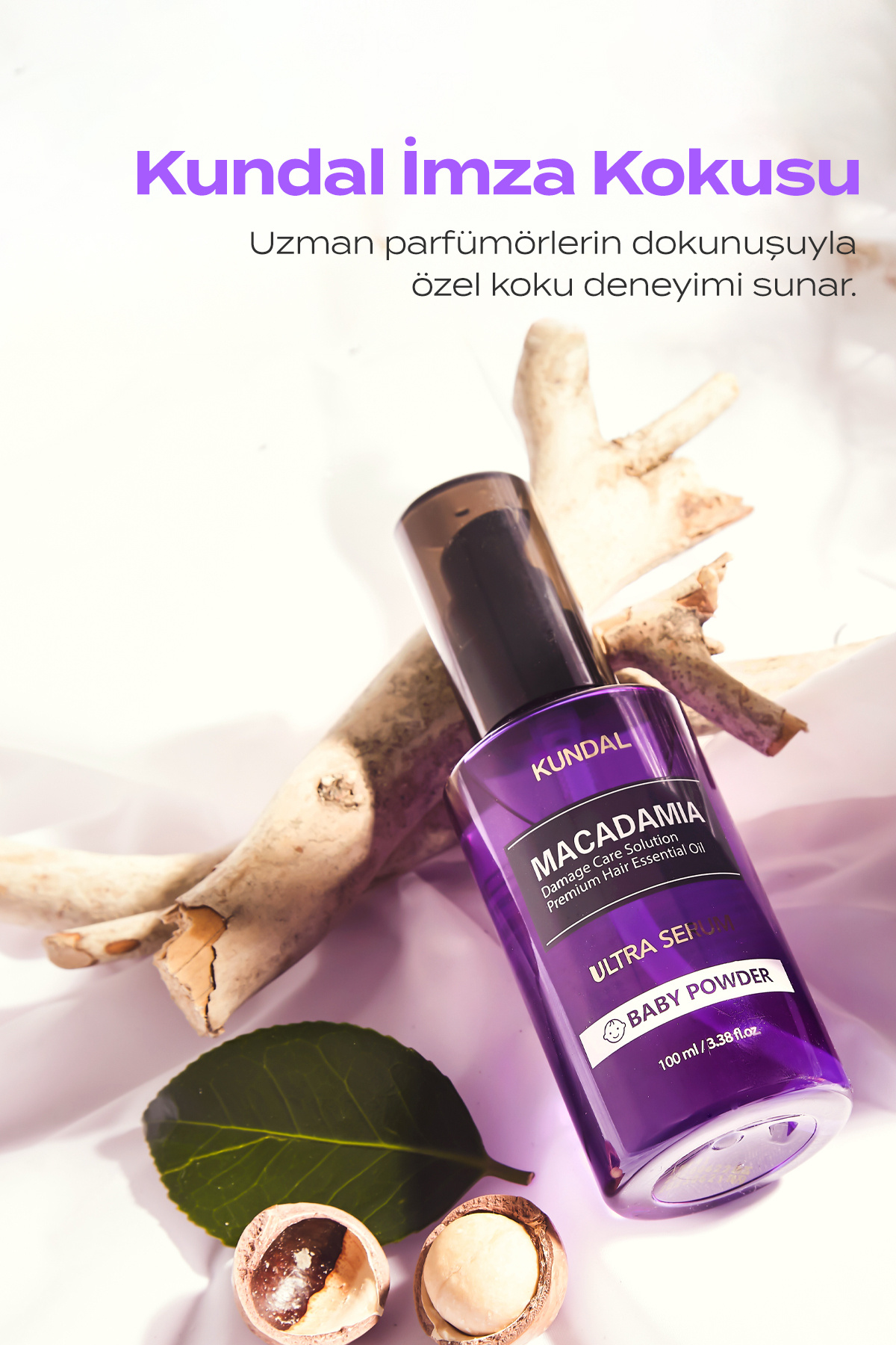 سرم موی فوق العاده Macadamia 100ml (پودر بچه) - سرم ترمیم کننده ای که درخشندگی را به موهای آسیب دیده و خشک باز می گرداند — 8809568740814 — تصویر 8 از 9