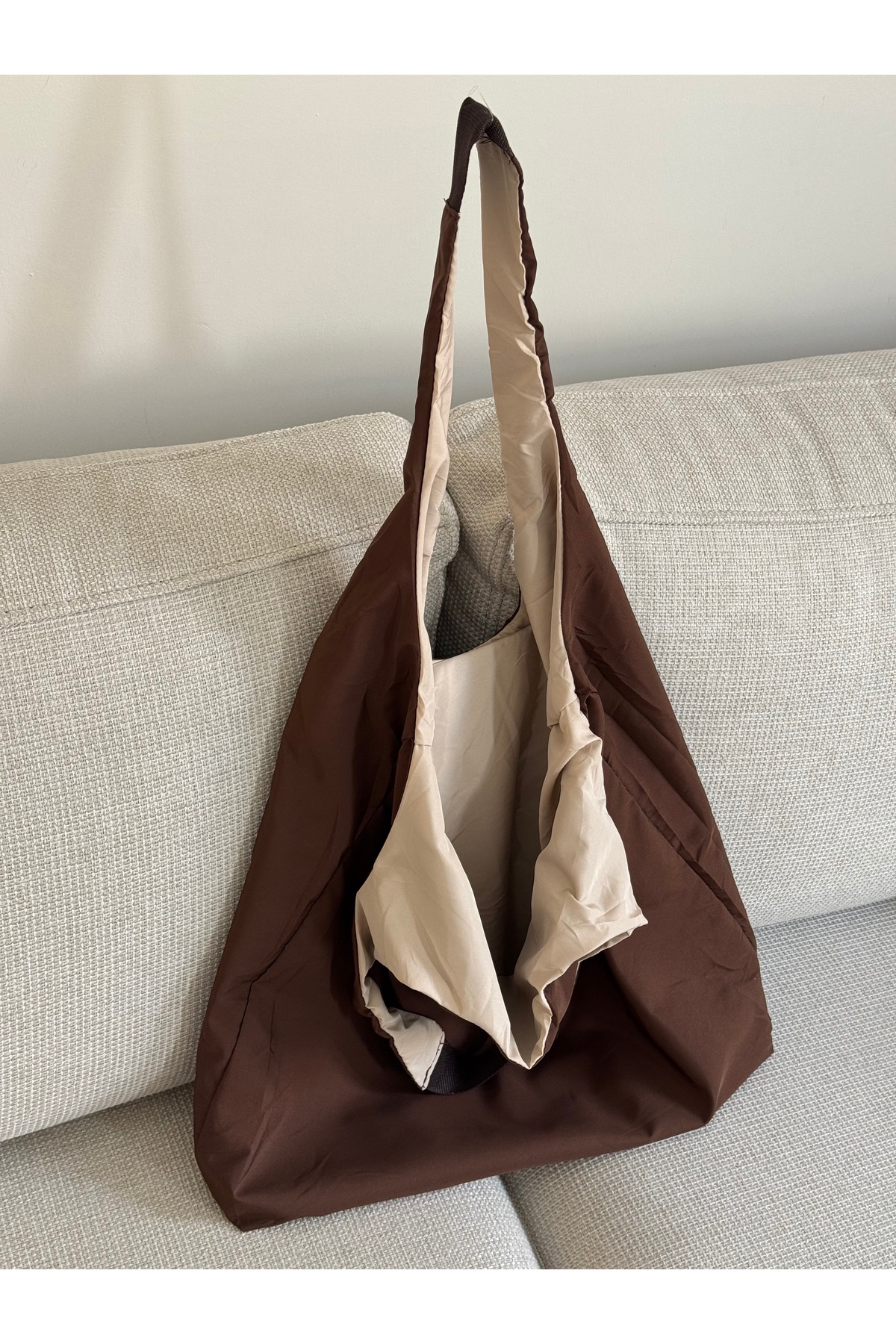 BAGLOVİS  Viral Bez Çanta – Anahtarlık Boyutuna Katlanabilen Büyük Hacimli Omuz Çantası EN45 BOY40 - Görsel 7