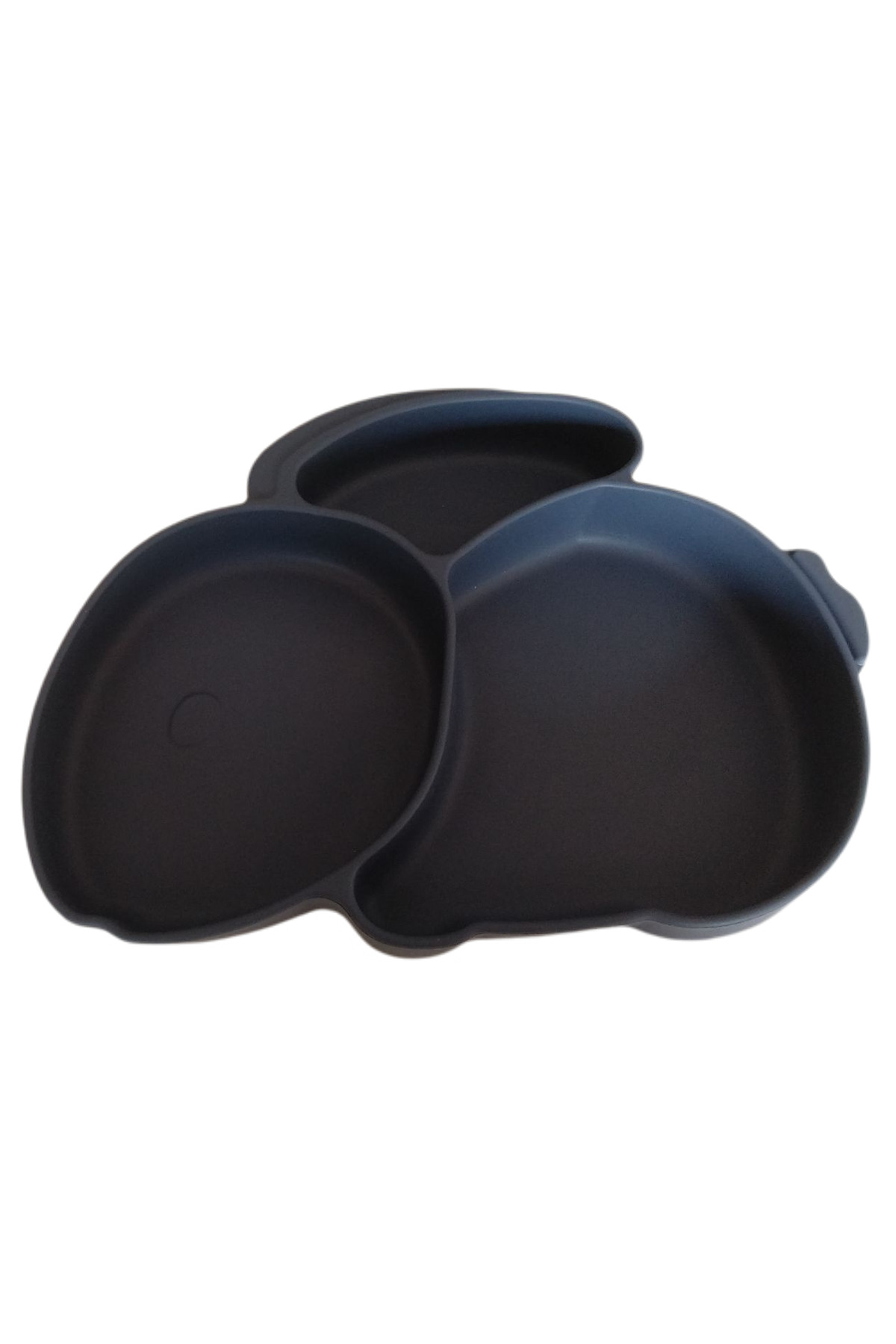 jojobebek Tavşan -Vakumlu Silikon Mama Tabağı, Paslanmaz Çelik Çatal, Kaşık ve Saklama Kutusu (Lacivert) fotoğrafı 4 (önizleme)