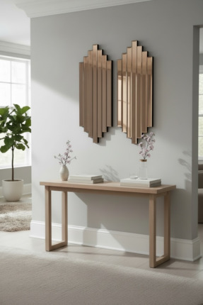 Amisos Dekor Dekoratif Duvar Aynası 2’li Set Modern Salon, Antre ve Koridor A...