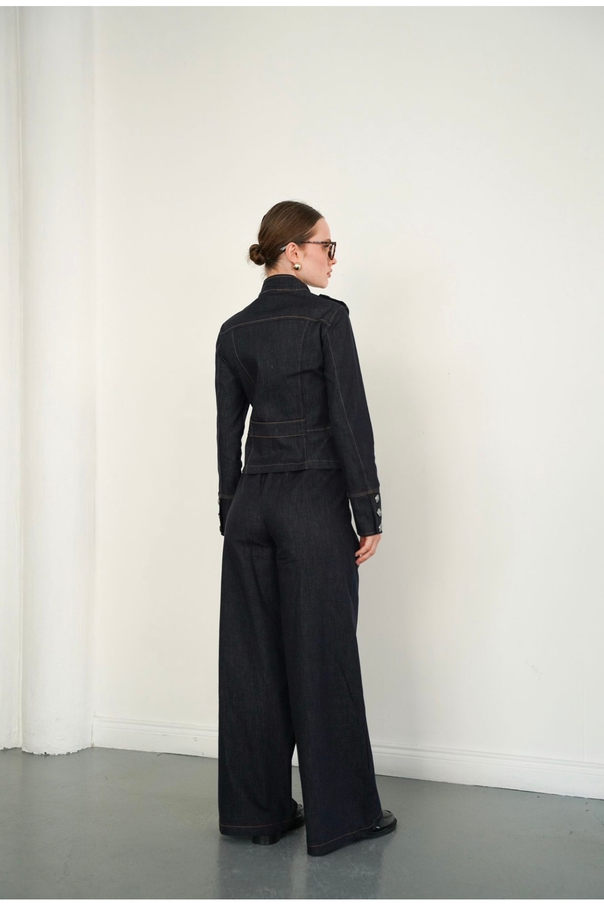 İldies store  Denim ceket düğme detaylı - Görsel 6