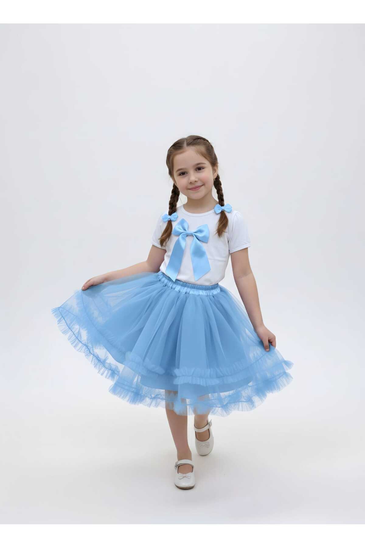 APRIL 23 TUTU SKIRT AND BOWTIE COMBED COTTON