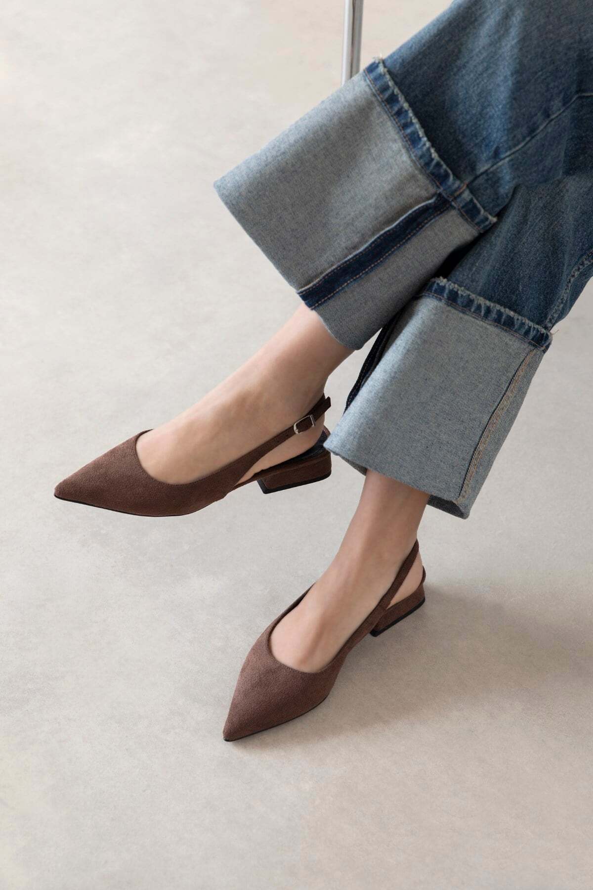 Straswans  Jesse Kadın Topuklu Süet Ayakkabı Kahve - Görsel 2