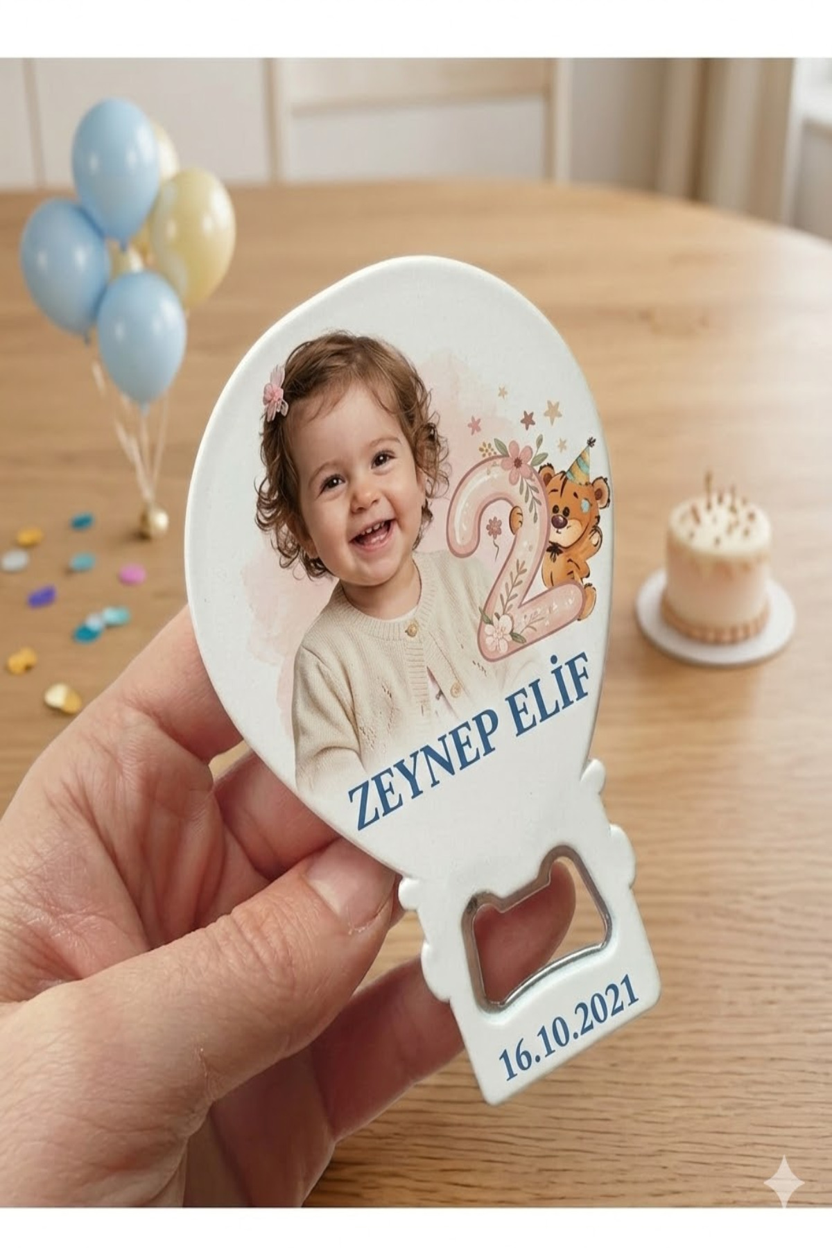 levon tekstil Doğum günü İçin Kişiye Özel fotoğraflı Açacak Magnet (20adet) Hediyelik Doğum günü hatırası Magnet fotoğrafı 2 (önizleme)