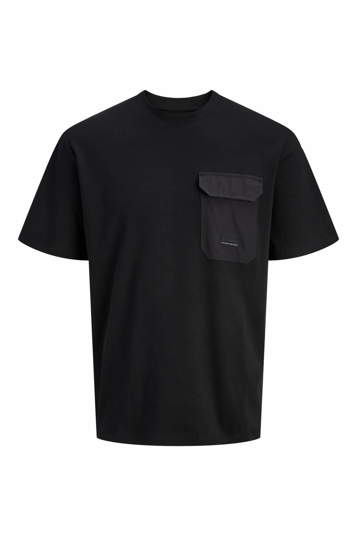 تی‌شرت مردانه مشکی Jcofusion مدل Pocket Tee SS Crew Neck کد 12293064-مشکی جک اند جونز تی شرت Jack & Jones