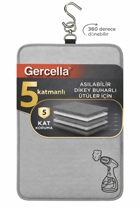 GERCELLA BUHARLI DİKEY 360°C DÖNEBİLEN ASKILI ÜTÜ PEDİ MATI ISI GEÇİRMEZ ( ÜT...