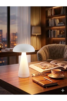 Ack MASA LAMBASI MAT BEYAZ