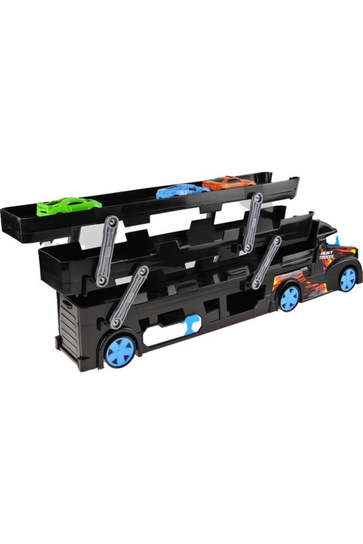 Tıfıl Toys Büyük 3 Katlı 37 Araçlık Rampalı Sürat Pistli Tır 3 Arabalı Oyuncak Seti fotoğrafı 3 (önizleme)