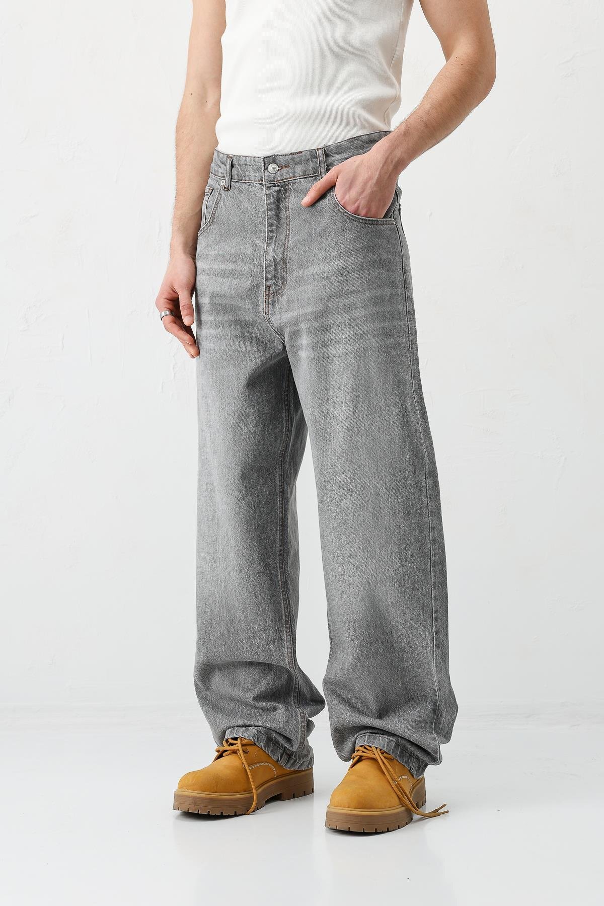 VAMOSCLO SuperBaggy Fit Jean Antrasit görsel 4