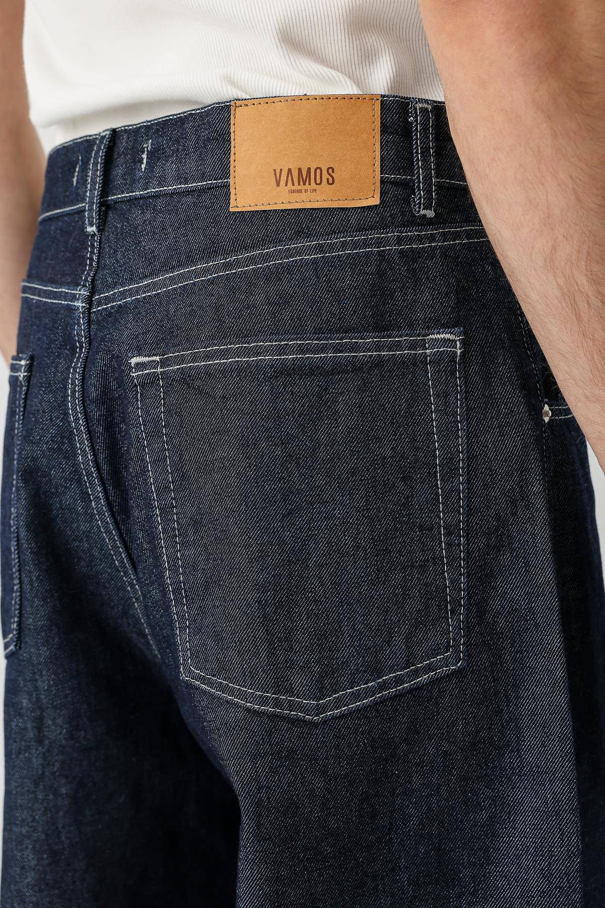 VAMOSCLO Super Baggy Fit Jean K.Mavı görsel 7